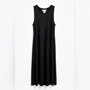 Ava & Viv Black Ribbed Tank Maxi Dress